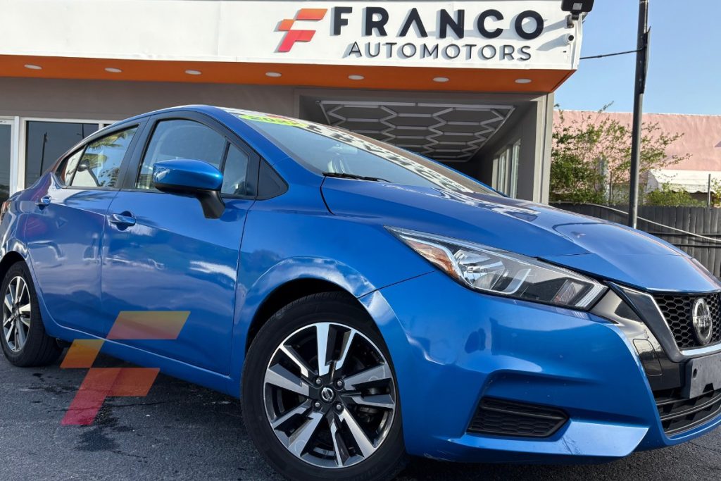 Nissan Versa SV 2022-3955-blue-franco-auto-motors-used-cars-for-sale-miami
