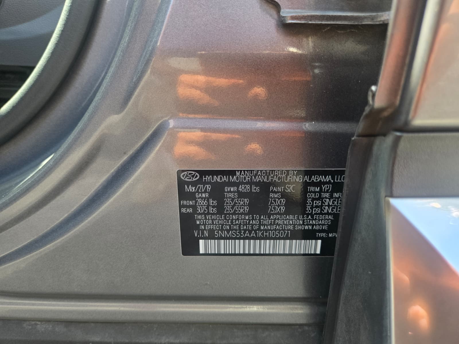 HYUNDAI SANTA FE 2019 (4077C) - Imagen 19